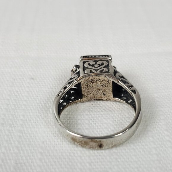 Prayer Ring Trinket Ring Mustard Seed Ring Silver 925 Sz 11mm US 6 - Picture 3 of 8